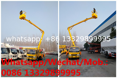 Customized good price dongfeng double-cab 14m truck mounted aerial platform for sale, high altitude operation vehicle