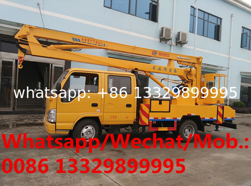 ISUZU brand double cabs 18m truck mounted aerial working platform for sale, Best price ISUZU hydraulic bucket truck