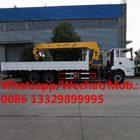 Customized SHACMAN 6*4 LHD 340hp  14T Telescopic crane boom mounted on cargo truck for sale, Good price SHACMAN brand ca