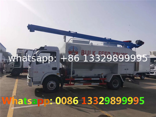 new dongfeng 5T poultry chicken dog feed transportation vehicle for sale, farm-oriented bulk feed container truck