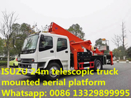 HOT SALE! Customized ISUZU 24m telescopic truck mounted aerial working platform, good price hydraulic bucket vehicle