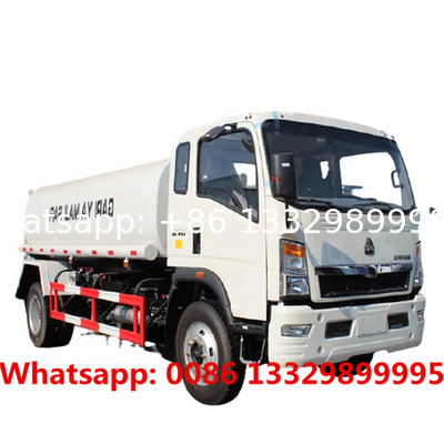 good price HOWO 4*2 RHD 5,000L cistern water tanker vehicle for sale, customized 5cbm stainless steel water tanker truck