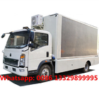 3 units of SINO TRUK HOWO 4*2 LHD P5 outdoor mobile LED screen box vehicles for sale, Customized LED advertising car for