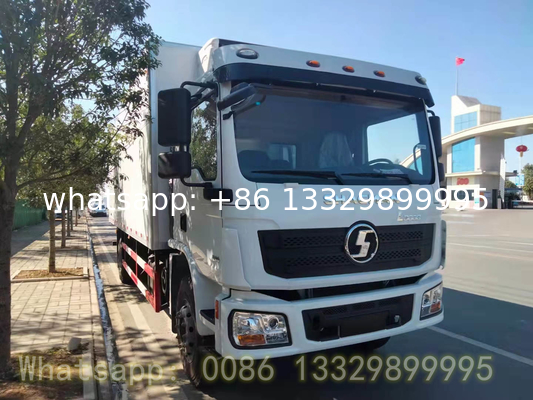 SHACMAN Brand 4*2 245hp diesel Euro 5 40cbm refrigerated truck for sale, good price SHACMAN 15T cold van box vehicle