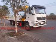 Factory sale Good price SHACMAN 10T telescopic crane boom mounted on cargo truck for sale, cargo truck with crane boom