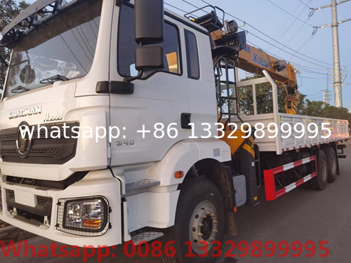 Factory sale Good price SHACMAN 10T telescopic crane boom mounted on cargo truck for sale, cargo truck with crane boom