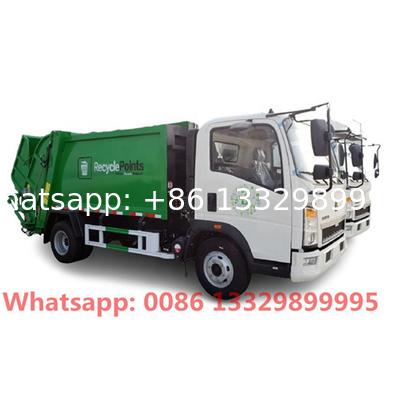 Customized HOWO 5cbm 4tons garbage compactor truck for sale, HOT SALE!  Best price rearloaders compress garbage truck