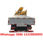 smallest and cheapest mini RHD DONGFENG 4*2 3.2T XCMG knukcle crane boom mounted on cargo truck, folded truck with crane