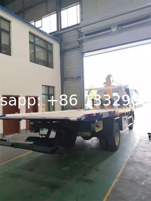 Factory sale lower price HOWO 4T recovery towing truck with crane boom, wrecker towing truck with telescopic crane