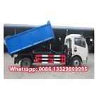 Factory sale dongfeng 4*2 6CBM skid loader garbage container vehicle for sale, lower price dump garbage truck for sale