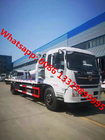 dongfeng brand TIANJIN 4*2 LHD 8tons flatbed wrecker towing truck for sale, Lower price dongfeng breakdown recovery car