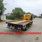 good price customized ISUZU 98hp EURO 4 3T wrecker towing truck for sale, street block removal car vehicle for sale