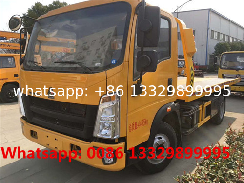 good price! SINO TRUK HOWO 4*2 RHD 116hp diesel 3T road block removal car for sale,  street wrecker towing truck