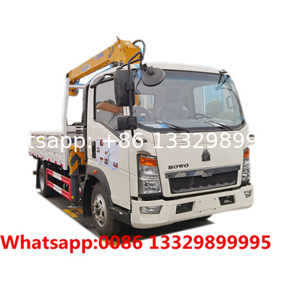 HOT SALE!sinotruck howo 3.2T straight arm truck crane 3.2Ton HOWO smaller telescopic crane boom on cargo truck for sale