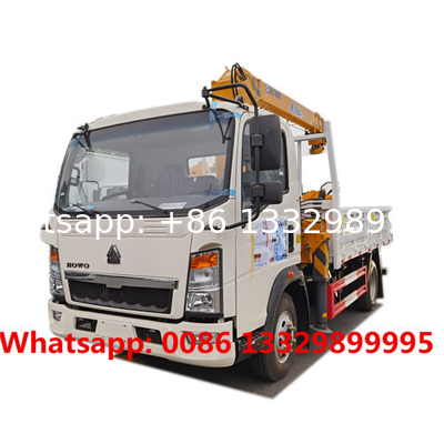 HOT SALE!sinotruck howo 3.2T straight arm truck crane 3.2Ton HOWO smaller telescopic crane boom on cargo truck for sale