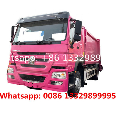 HOT SALE! collecting domestic refuse compactor truck Suppliers 4x2 SINOTRUK HOWO LHD 16cbm rear loader garbage truck