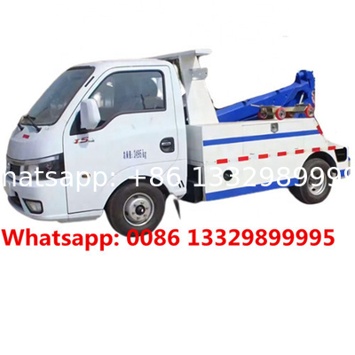 4x2 110HP gasoline engine euro 5 standard 4tons winch T lift towing wrecker body dongfeng mini T lifting wrecker