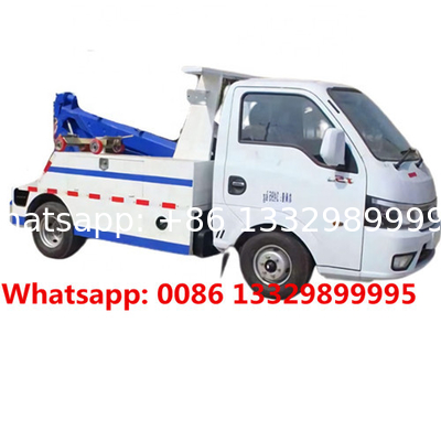 4x2 110HP gasoline engine euro 5 standard 4tons winch T lift towing wrecker body dongfeng mini T lifting wrecker