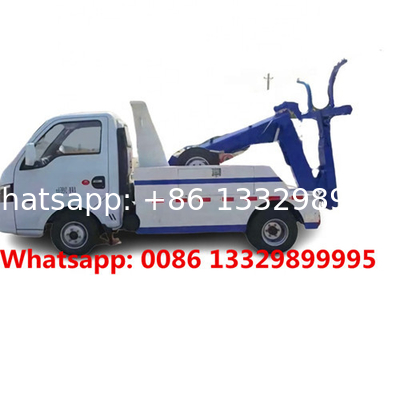 4x2 110HP gasoline engine euro 5 standard 4tons winch T lift towing wrecker body dongfeng mini T lifting wrecker