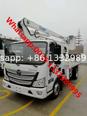 FOTON AUMARK 4*2 LHD 16m aerial working platform truck for sale, good price hydraulic bucket cago vehicle for sale