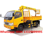 dongfeng truck crane mounted 3T straight-arm crane With hanging basket, telescopic crane boom mounted on dump truck