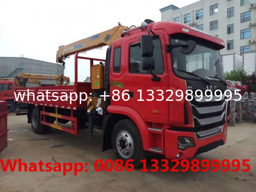 Customized JAC brand 4*2 LHD 6.3T/8T telescopic crane boom on cargo truck for sale, Good price cargo truck with crane