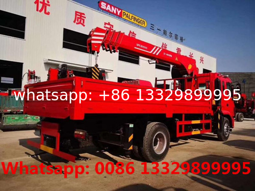 Customized JAC brand 4*2 LHD 6.3T/8T telescopic crane boom on cargo truck for sale, Good price cargo truck with crane