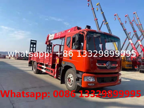 customized Dongfeng D9 5tons cargo truck with crane for Phillipines, Good price mobile telescopic crane boom on truck