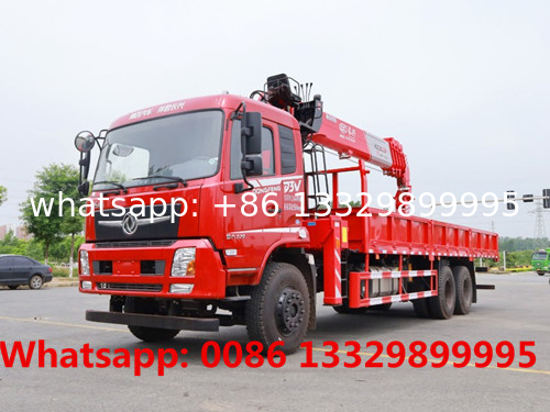 HOT SALE! Dongfeng 6*4 10T telescopic crane boom mounted on truck, good price 10T-12T cargo truck with crane for sale