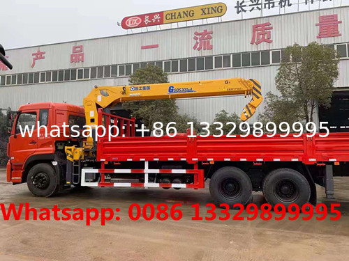 HOT SALE! Dongfeng 6*4 10T telescopic crane boom mounted on truck, good price 10T-12T cargo truck with crane for sale