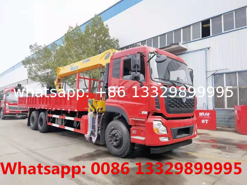 HOT SALE! Dongfeng 6*4 10T telescopic crane boom mounted on truck, good price 10T-12T cargo truck with crane for sale