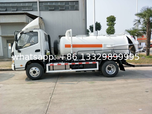 Factory sale best price FOTON 4,000L sludge tanker vehicle, Customized diesel vacuum tanker car truck for sale