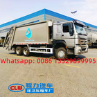 Customized SINO TRUK HOWO 6*4 LHD 371hp 23cbm garbage compactor truck for South America, rear refuse garbage truck