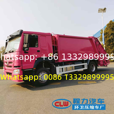 Lower price heavy duty HOWO 14CBM rear compacted garbage truck for West Africa, HOWO 10T refuse wastes collecting truck