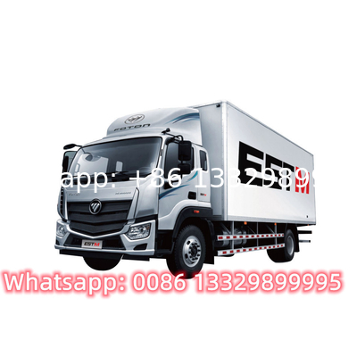 good price Biggest volume 40cbm refrigerated truck for sale, Customized FOTON 7.6M length frozen van box vehicle