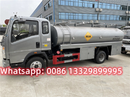 Factory sale lower price HOWO 8CBM refueling truck mobile fuel dispensing tanker vehicle bulk oil tanker truck for sale