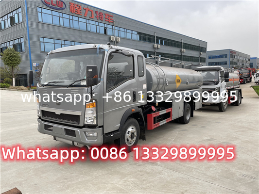 Factory sale lower price HOWO 8CBM refueling truck mobile fuel dispensing tanker vehicle bulk oil tanker truck for sale