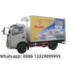Customized DONGFENG 5T refrigerated truck for chicken and eggs transportation, lower price cold room van truck for sale