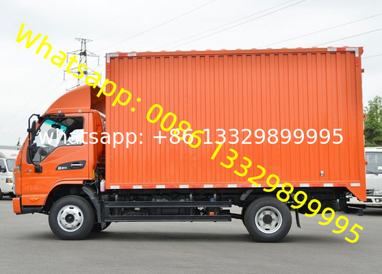 lowest price JAC brand light duty diesel engine 4T cargo van truck for sale, van box car, goods transported van vehicle