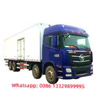 Foton 8x4 cold plate freezer box van body for ice cream refrigerated cargo truck 12 wheeler, cold room van truck