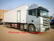 Foton 8x4 cold plate freezer box van body for ice cream refrigerated cargo truck 12 wheeler, cold room van truck