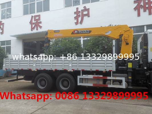 HOT SALE!SINO TRUK HOWO 6*4 LHD 12T  telescopic cargo truck with crane, lower price big horsepower truck mounted crane