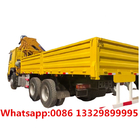 HOT SALE!SINO TRUK HOWO 6*4 LHD 10T cargo truck with crane for sale, good price HOWO mobile truck mounted crane