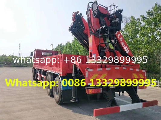 New hydraulic mobile SHACMAN 14tons telescopic boom grove grab back installed truck mounted crane remote control 14ton