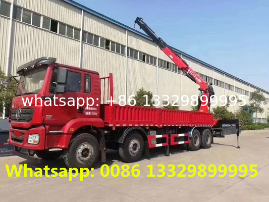 New hydraulic mobile SHACMAN 14tons telescopic boom grove grab back installed truck mounted crane remote control 14ton