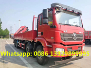 New hydraulic mobile SHACMAN 14tons telescopic boom grove grab back installed truck mounted crane remote control 14ton