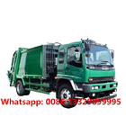 Good price ISUZU brand FVR 240HP 14cbm refuse compactor garbage truck for sale, 10T rear loader garbage truck for sale