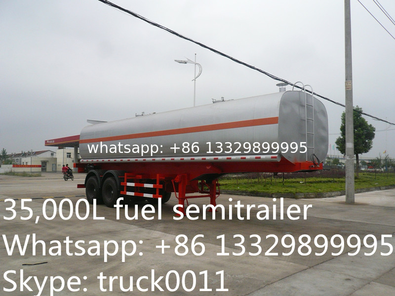 hot sale high quality best price 35000 litres 2 axles fuel tank trailer, best quality chemical tank trailer for sale,