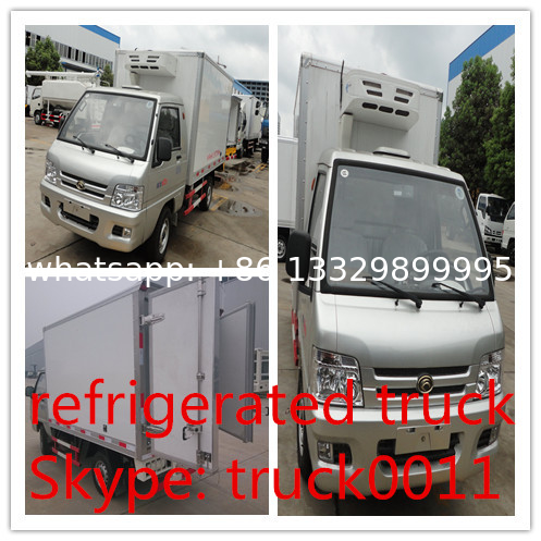 high quality and competitive price 1tons forland refrigerator minivan for sale, forland RHD 1tons mini freezer van truck