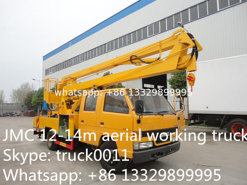 hot sale JMC 12m-14m aerial working platform truck,China famous brand JMC 4*2 LHD overhead working truck for sale